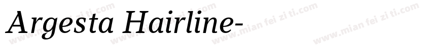 Argesta Hairline字体转换